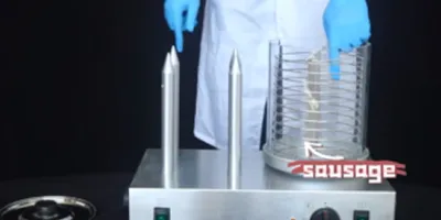 آلة تسخين النقانق بالبخار مع أعمدة تسخين